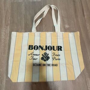 Sézane Bonjour Striped Tote Bag